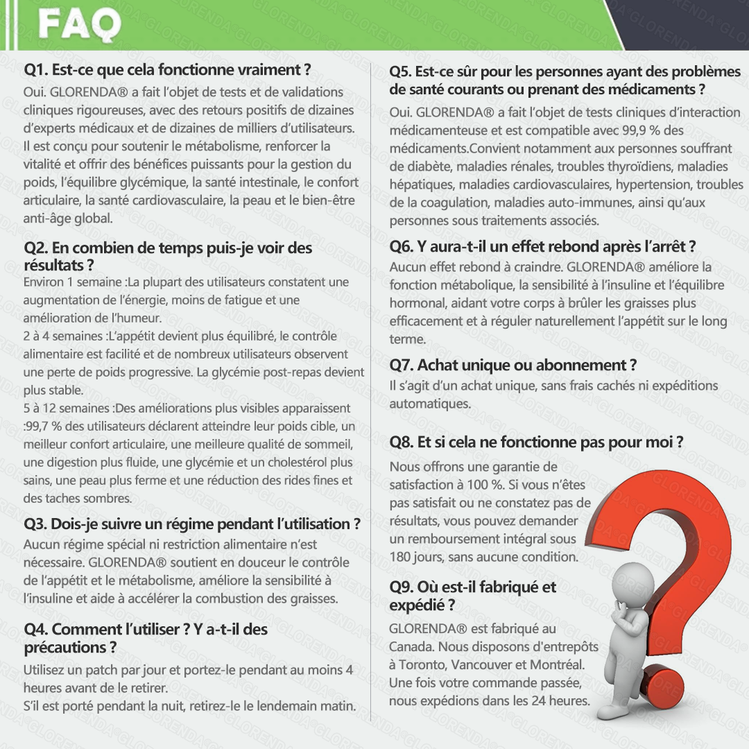 Boutique officielle |  GLORENDA® 2026 Moringa & Berbérine × NAD+ Patch micro-nano avancé 4-en-1(À utiliser une fois par jour, résultats visibles en 7 jours)✅ Pour l’obésité, le relâchement cutané, l’apnée du sommeil, les problèmes articulaires 🎁