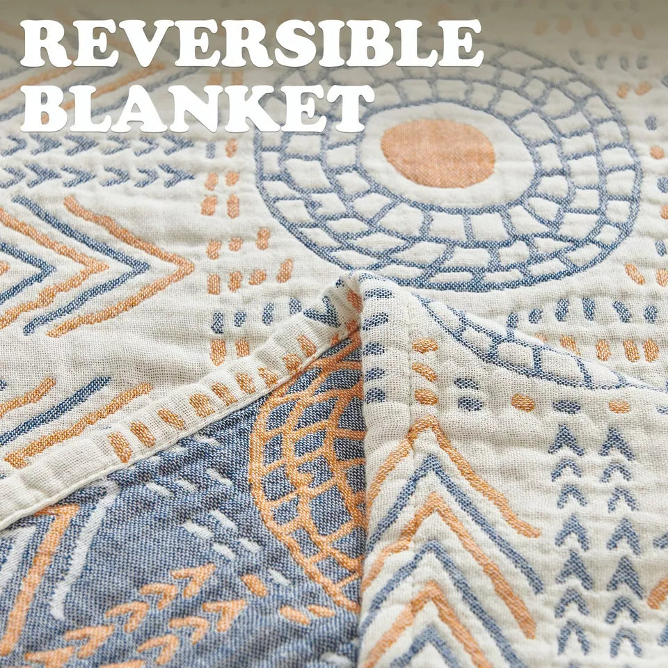 Indian Arrow Reversible Cotton Sofa Throw